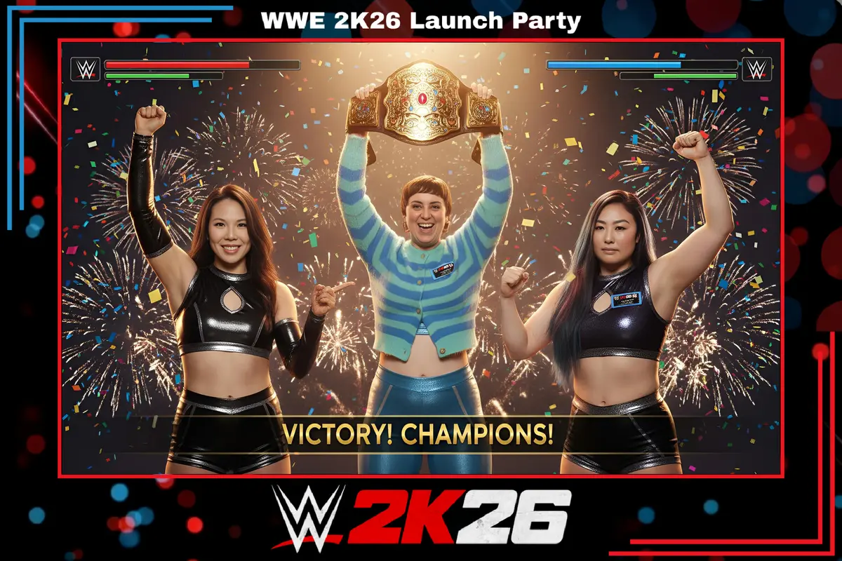 Brand activation photo booth experience at The Smogshoppe Culver City, WWE 2K26 March 2026