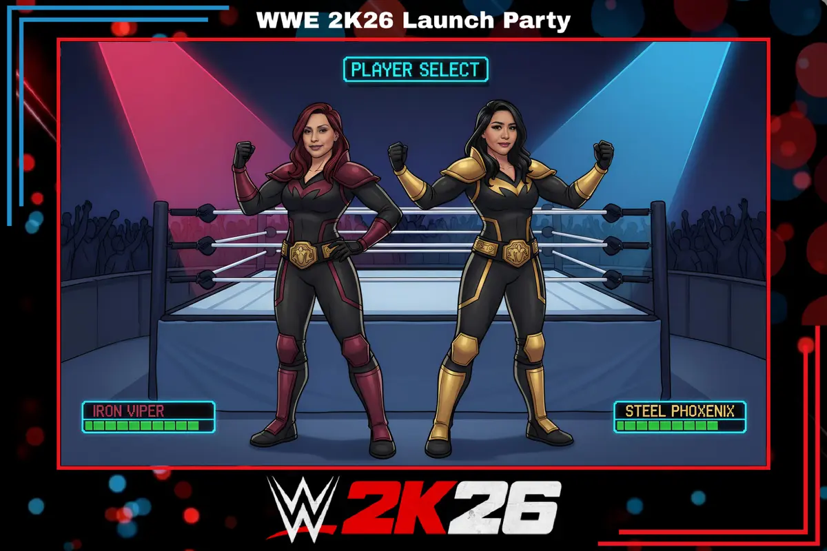 Captured Celebrations photo booth at WWE 2K26 event at The Smogshoppe, Smogshoppe event venue photo booth
