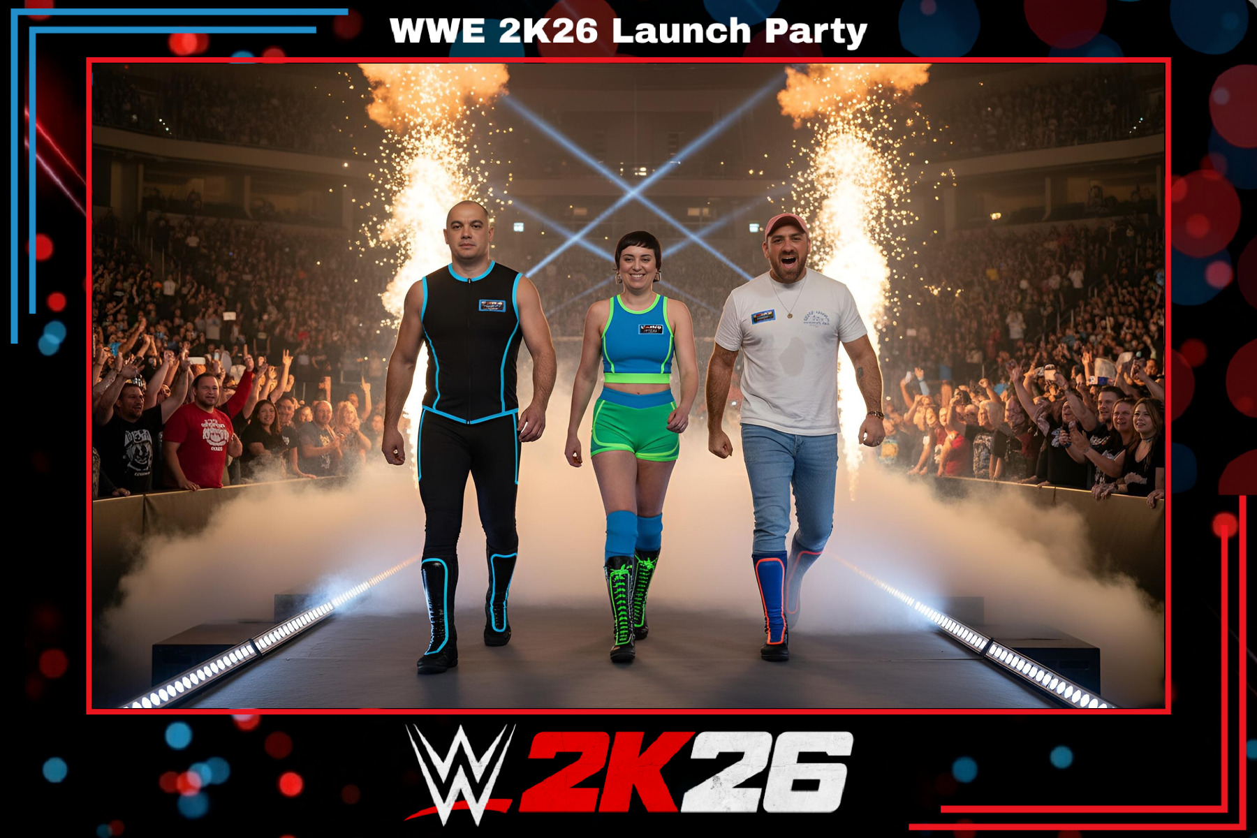 Attendees enjoying AI photo booth at The Smogshoppe launch party in the Palms neighborhood of Culver City