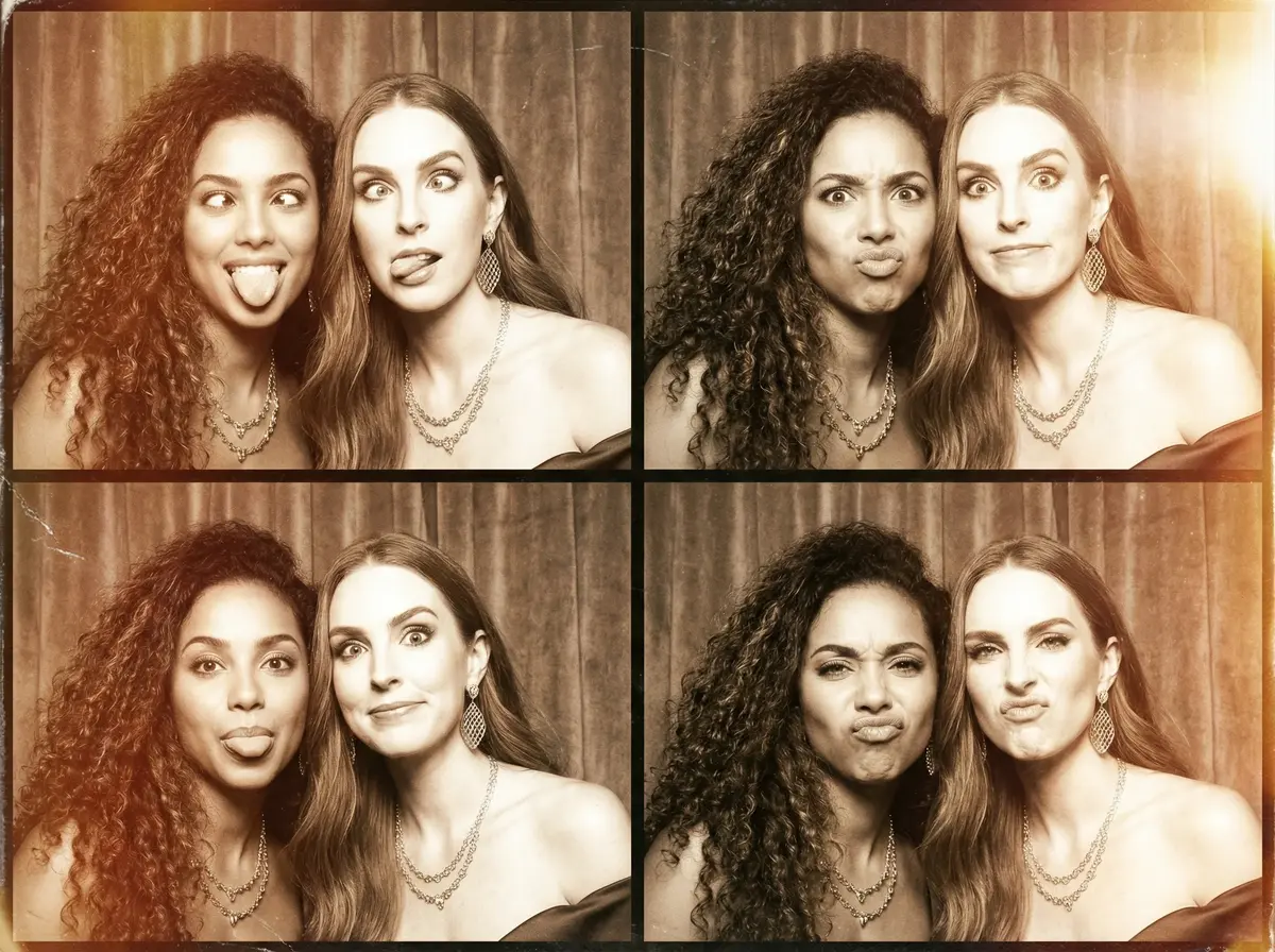 Analog Strip, Vintage Chemical Photo Booth Portrait Pack AI photo booth theme