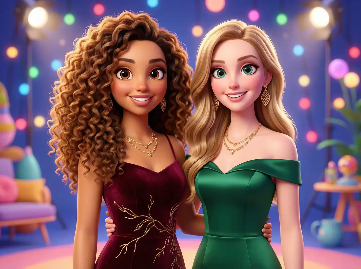 Animated 3D AI photo booth theme