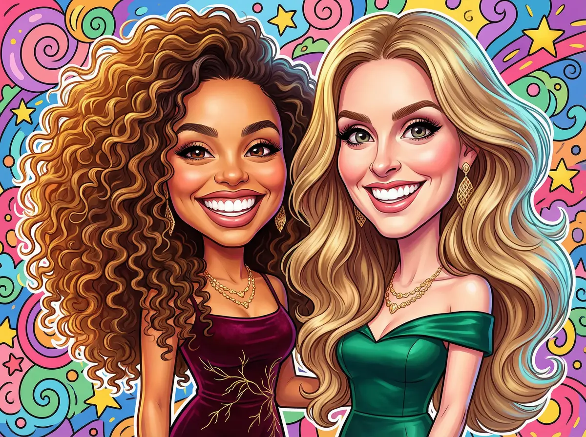 Caricature AI photo booth theme