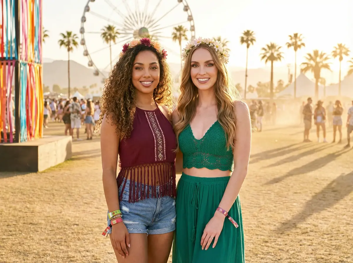 COACHELLA AI photo booth theme