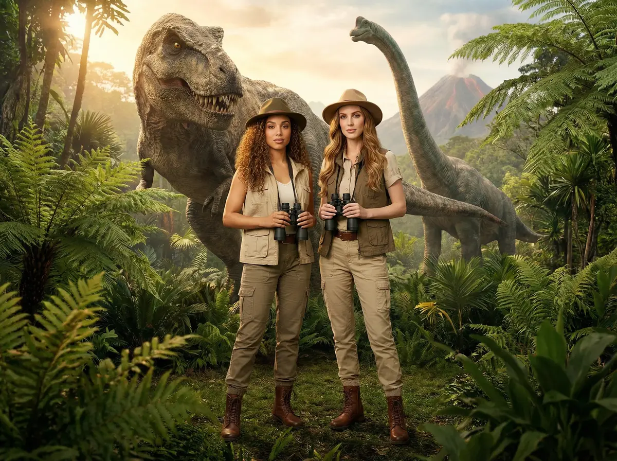 DINOSAUR WORLD AI photo booth theme