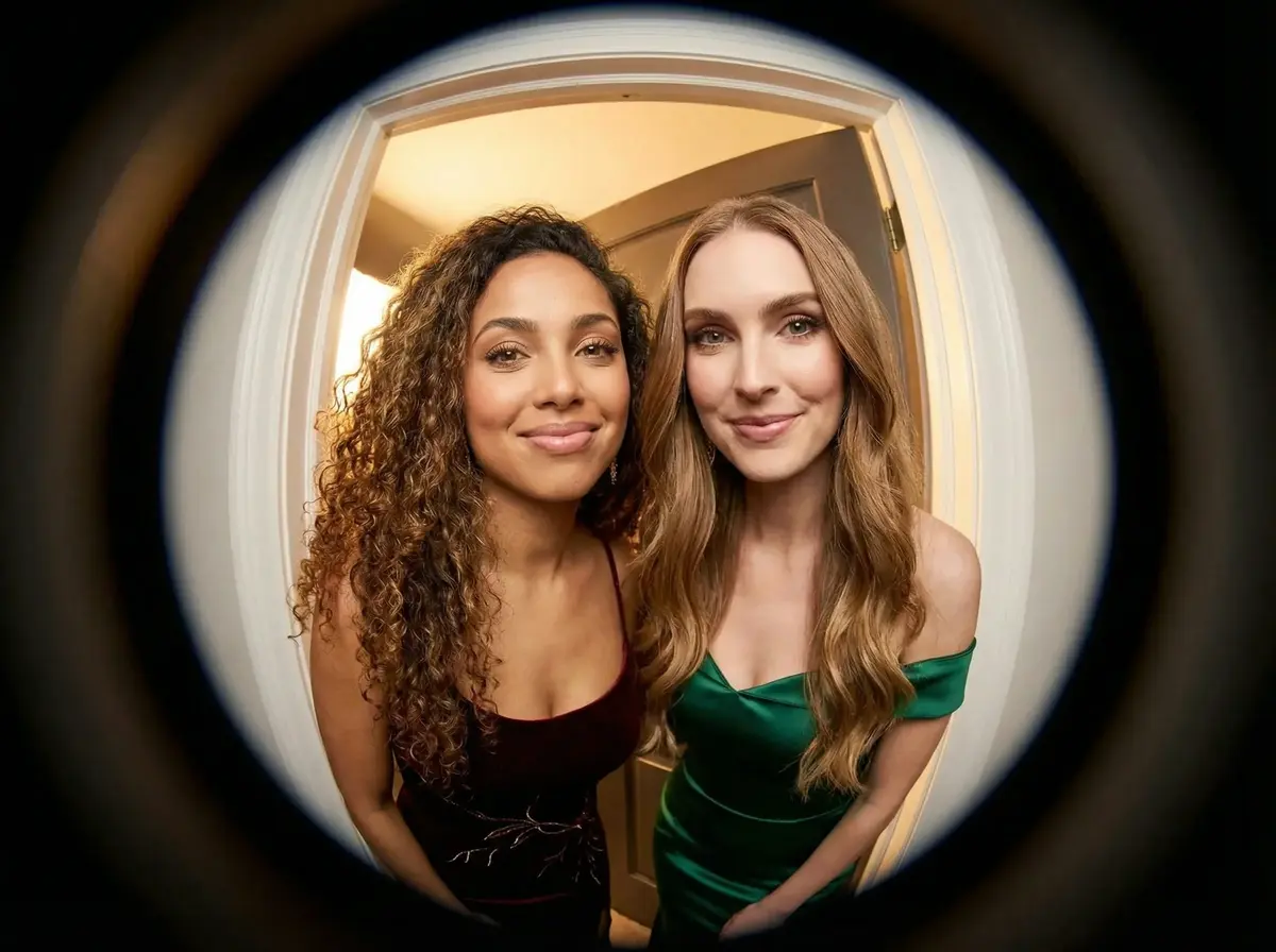 Circular Fisheye (Peephole) AI photo booth theme