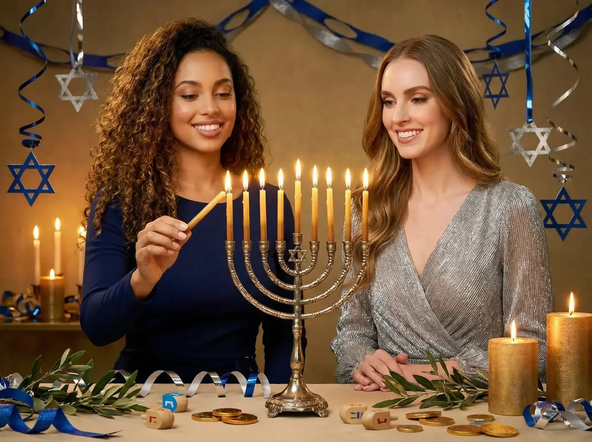 HANUKKAH FESTIVAL AI photo booth theme