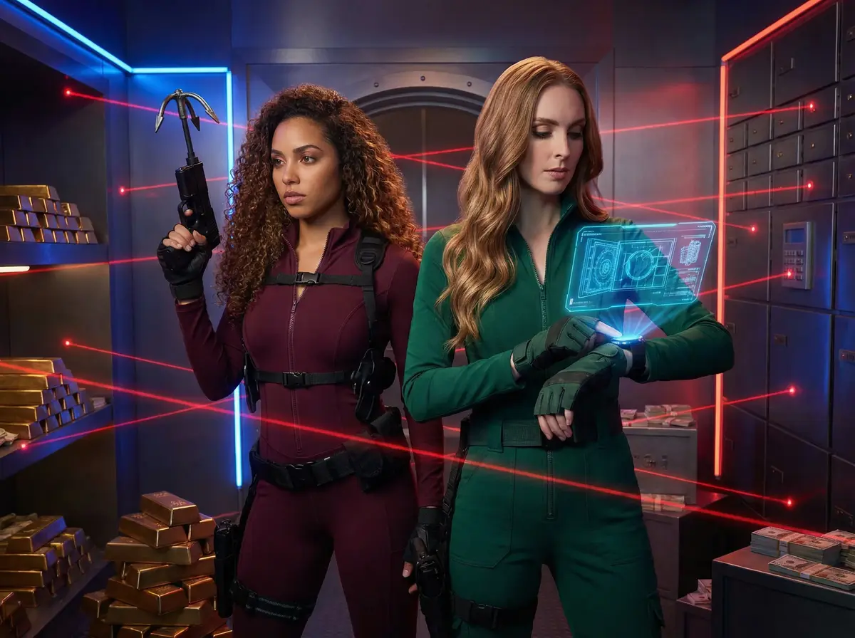 High Stakes Stealth AI photo booth theme