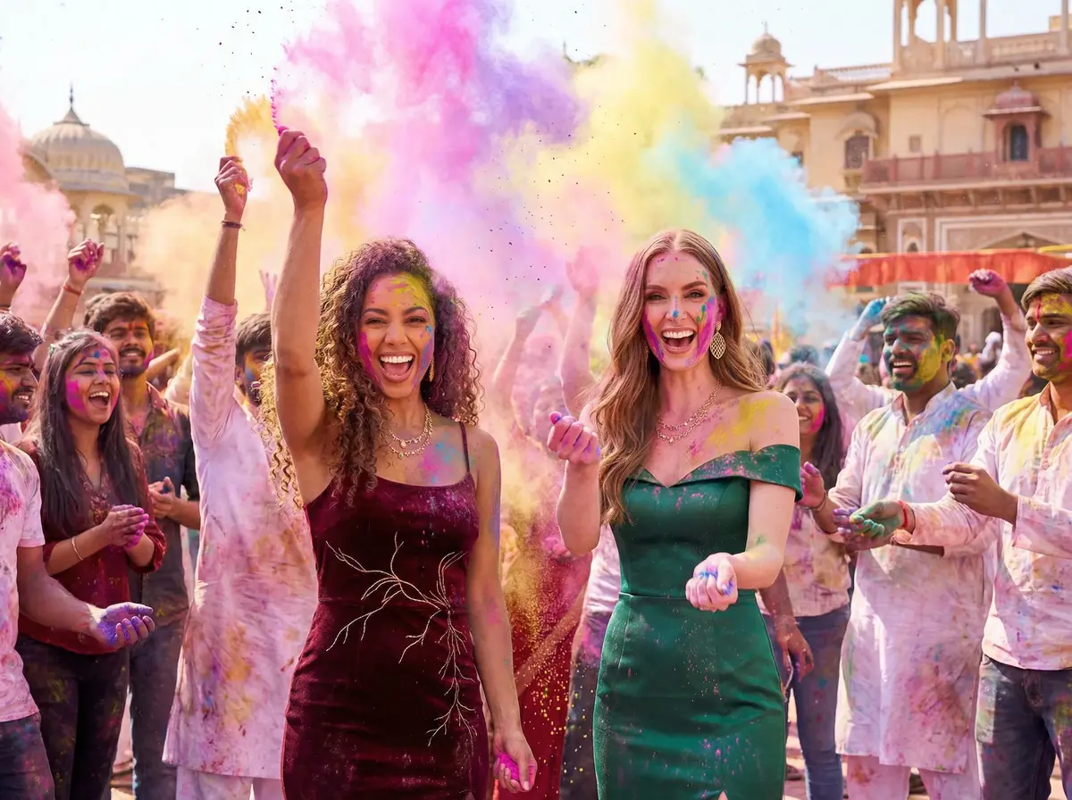 HOLI FESTIVAL OF COLORS AI photo booth theme