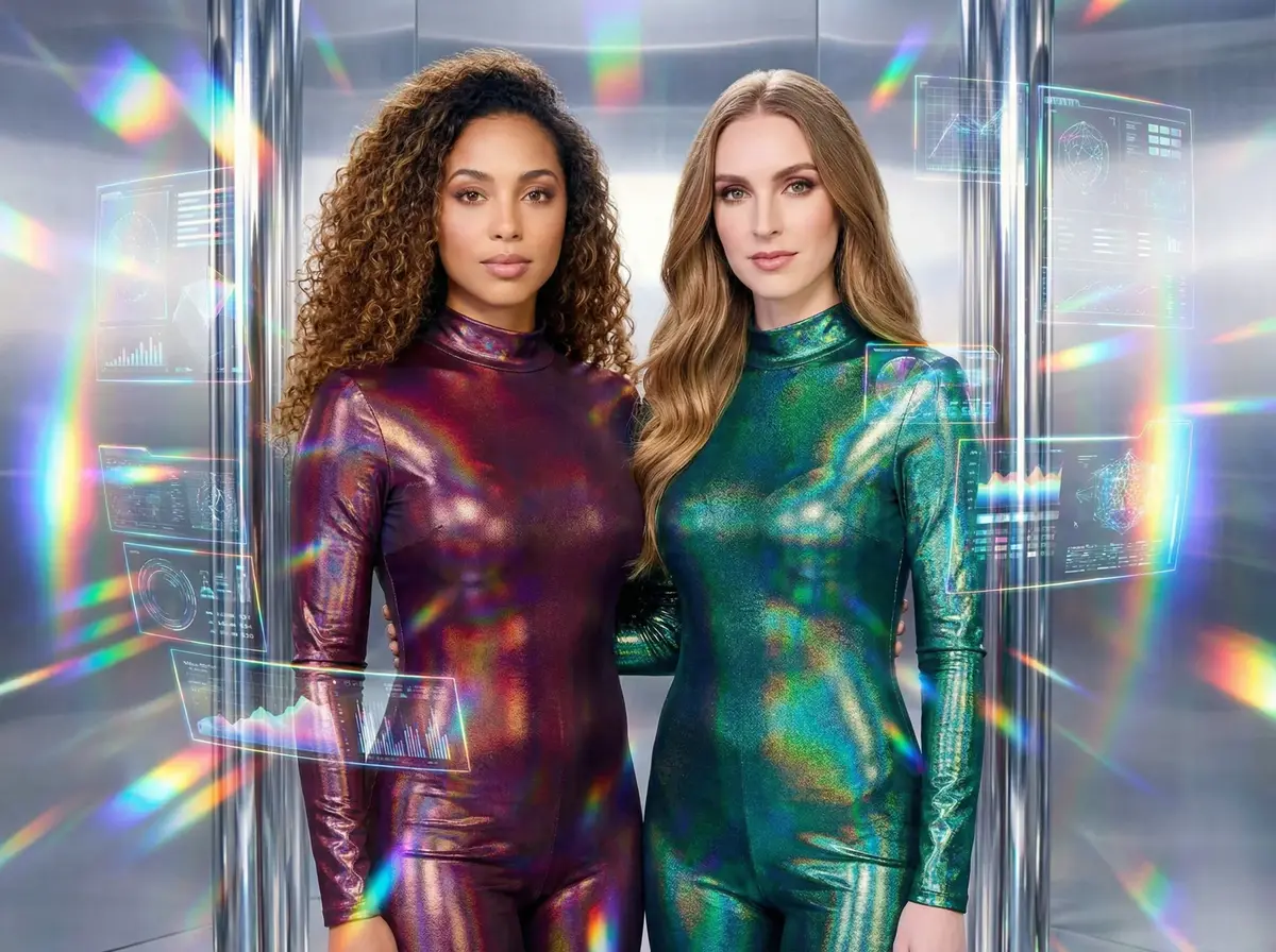 HOLOGRAPHIC AI photo booth theme