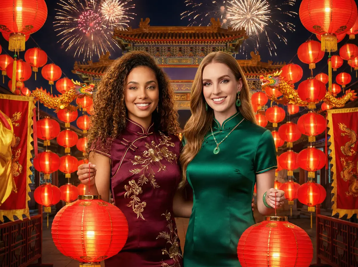 Lunar New Year Celebration AI photo booth theme