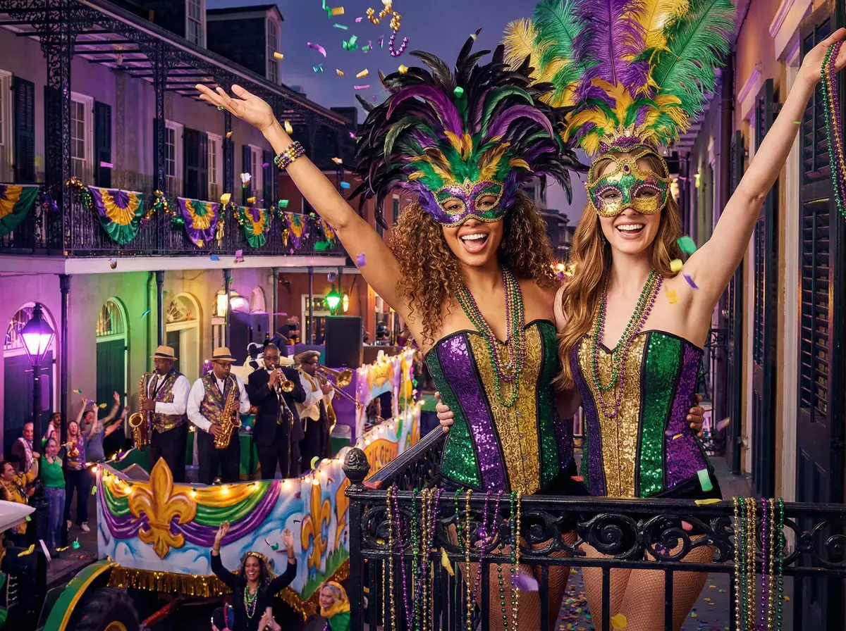 Mardi Gras AI photo booth theme