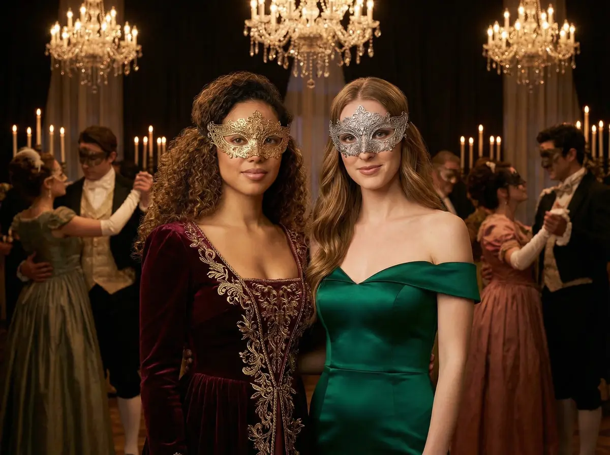 MASQUERADE MIDNIGHT BALL AI photo booth theme