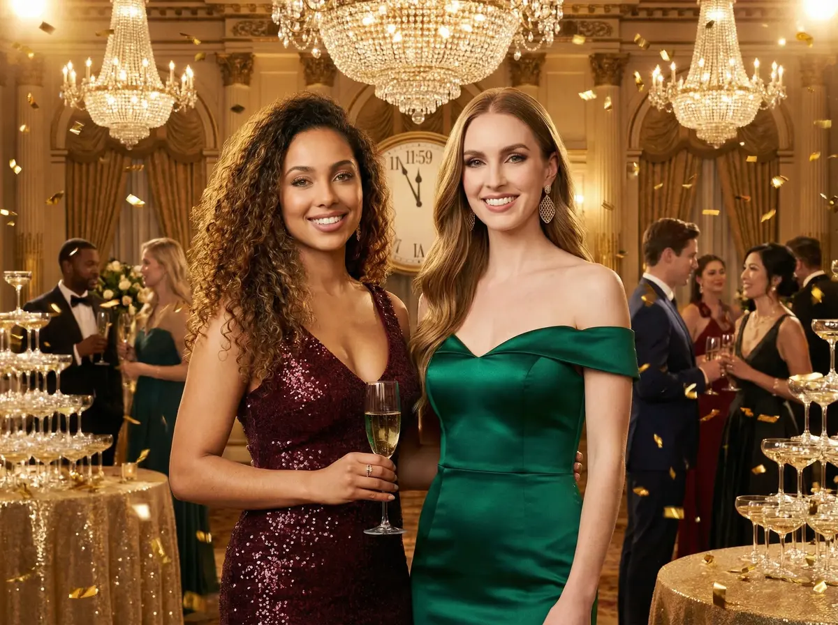 New Year's Eve Gala AI photo booth theme