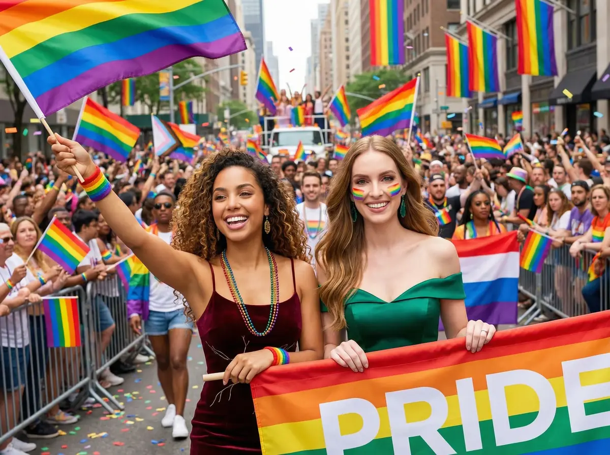 PRIDE PARADE AI photo booth theme