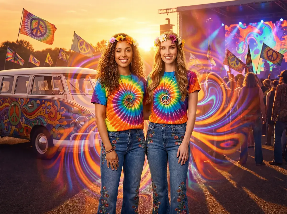 1960s Psychedelic AI photo booth theme