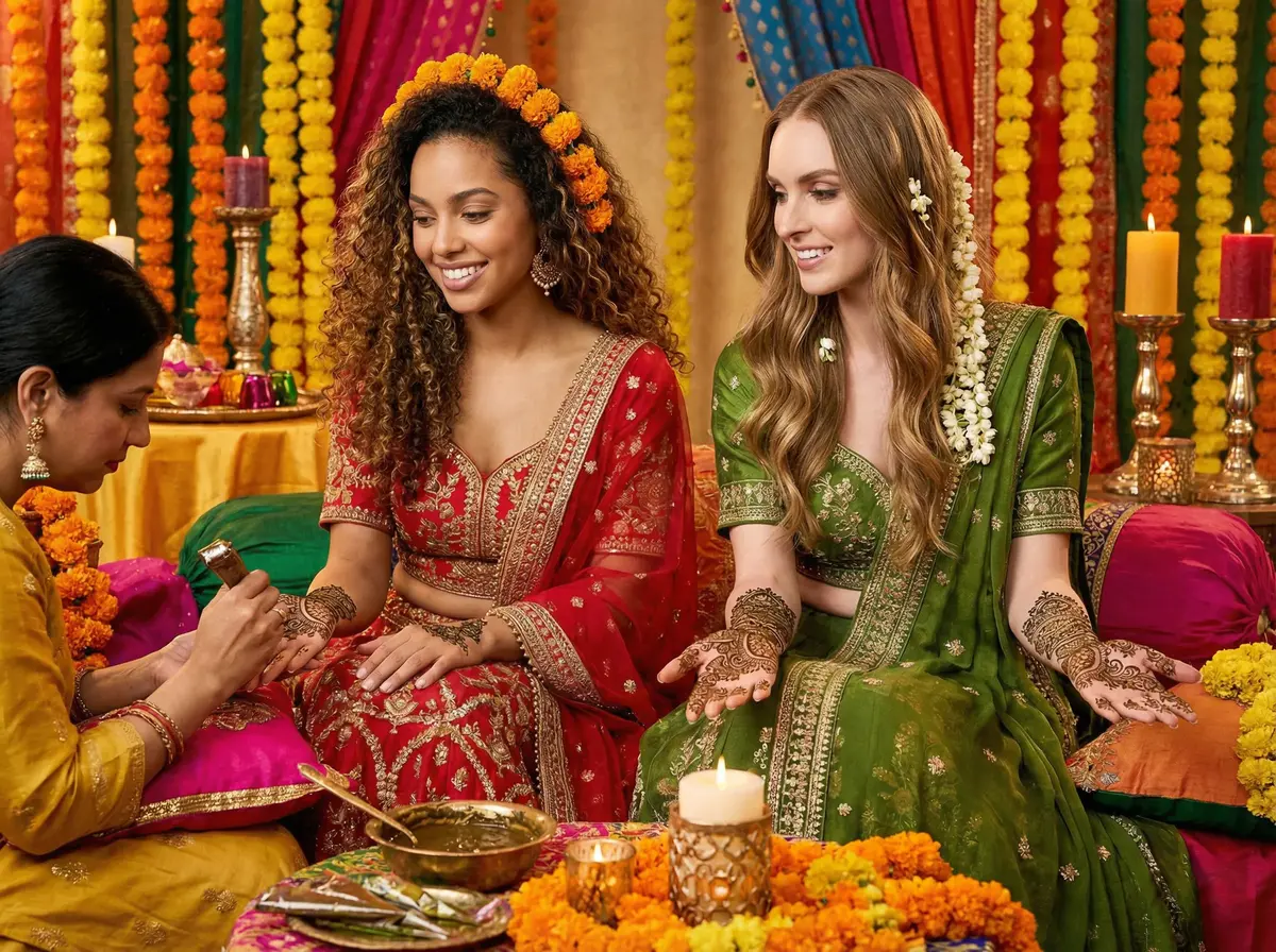 South Asian Wedding Splendor AI photo booth theme