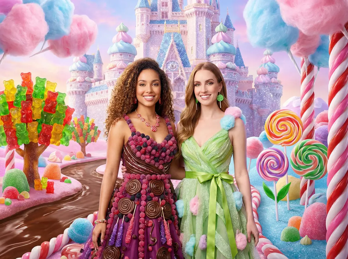 Sugar Kingdom AI photo booth theme