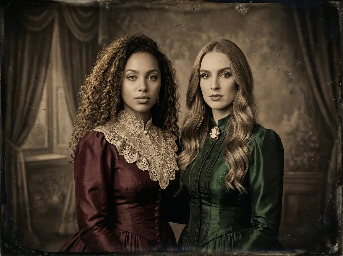 Tintype Portrait AI photo booth theme