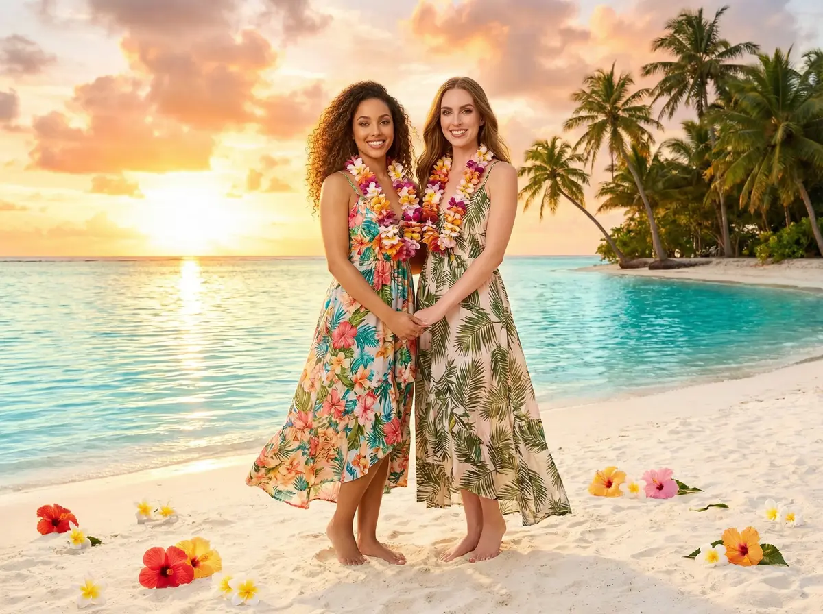 Tropical Paradise AI photo booth theme