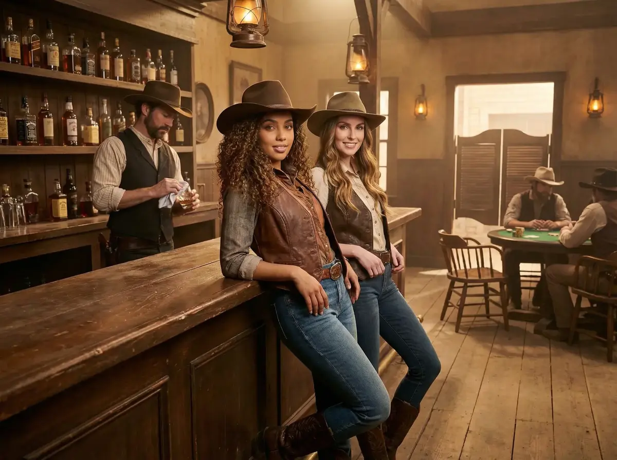 Western Wild West AI photo booth theme