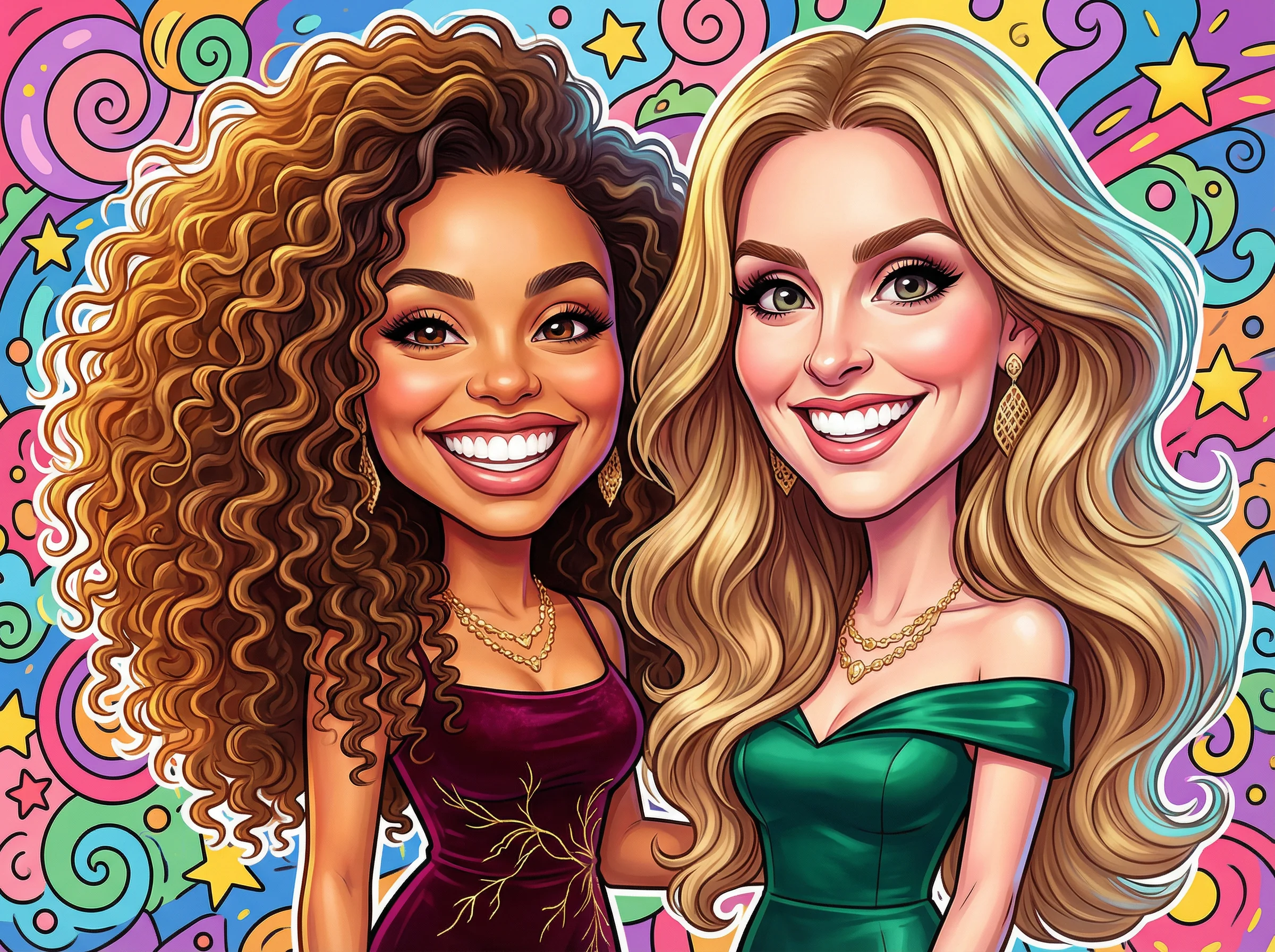 Caricature AI photo booth theme