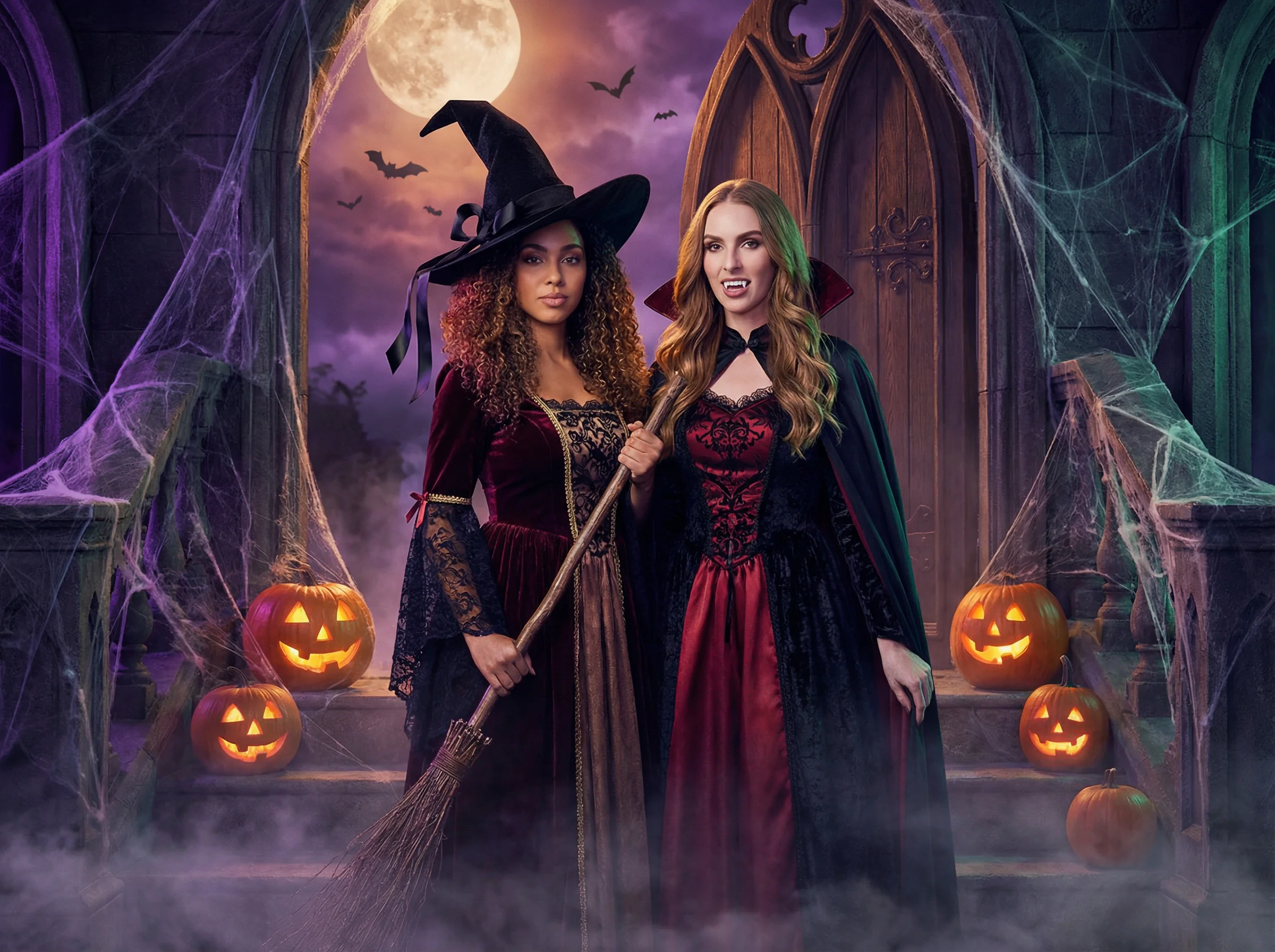 Halloween Haunted AI photo booth theme