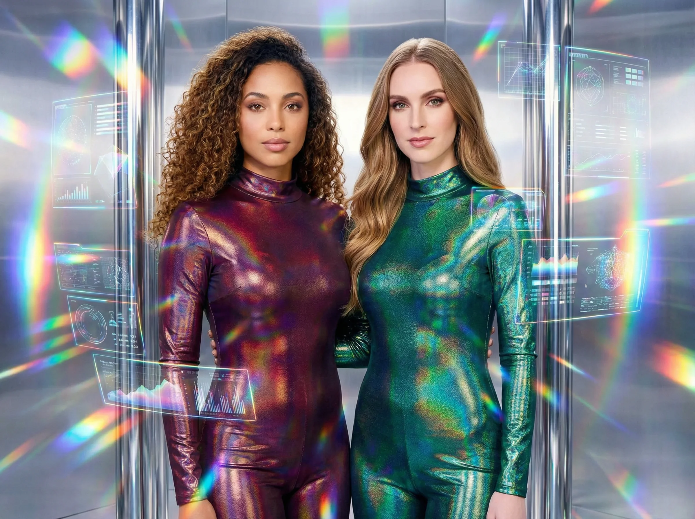 HOLOGRAPHIC AI photo booth theme