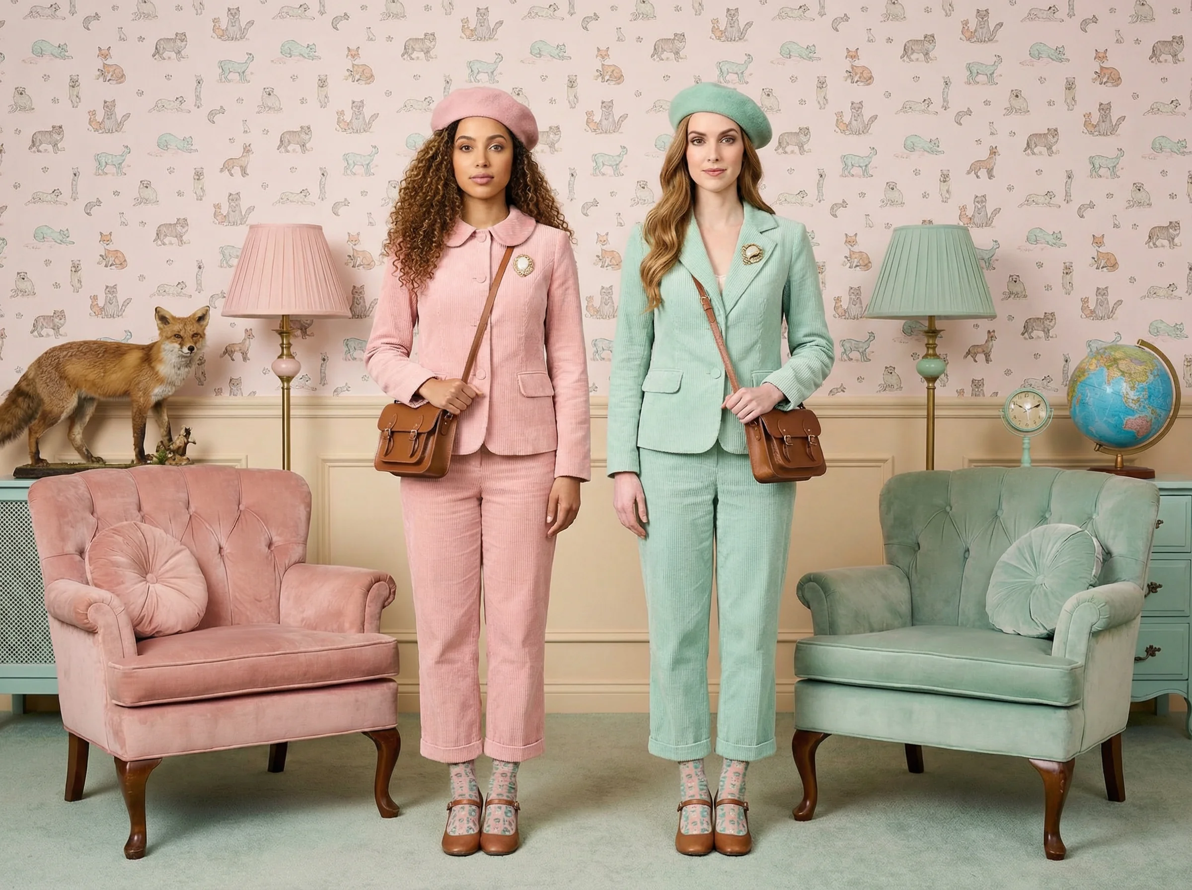 Wes Anderson Aesthetic AI photo booth theme